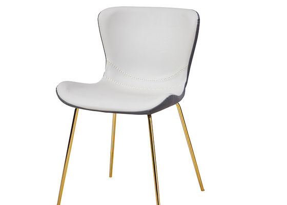 Gray Leather Padded Dining Chairs ohne Armlehne