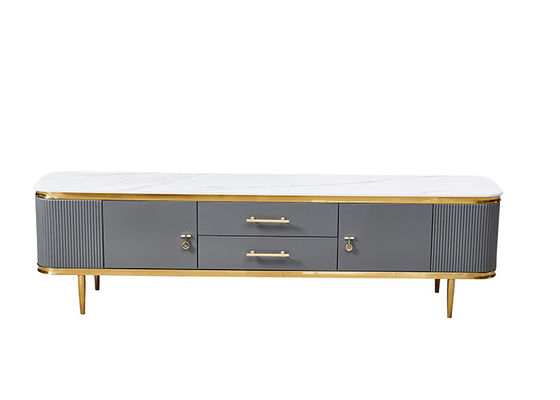 Felsen-Platten-Metallwohnzimmer Fernseheinheits-Couchtisch-Satz