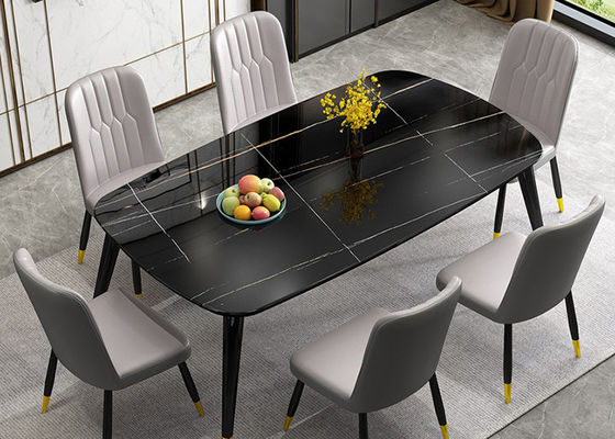 Gemarmorter Steinschiefer-Speisetisch, Speisetisch der Familien-ISO9001