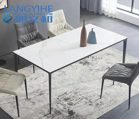 Felsen-Platten-Ausgangsunbedeutender Marmor-Speisetisch 130x70cm
