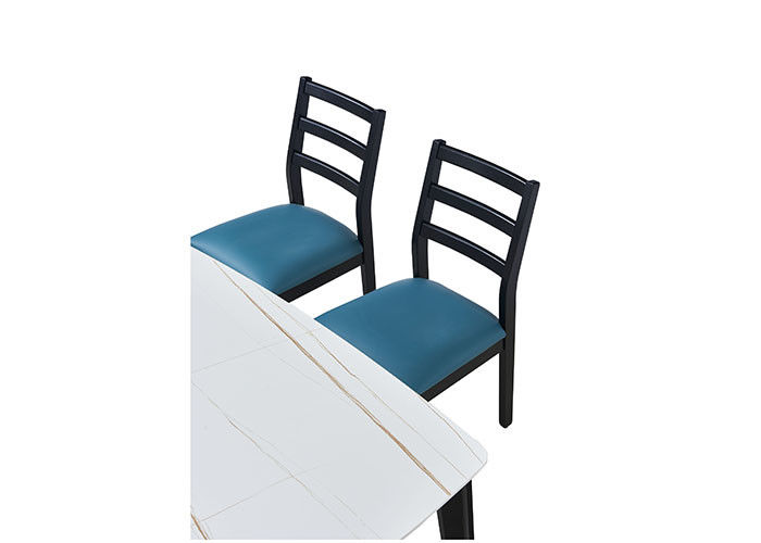 130cm stilvoller Familien-Felsen-Schiefer-fester hölzerner Esszimmertisch