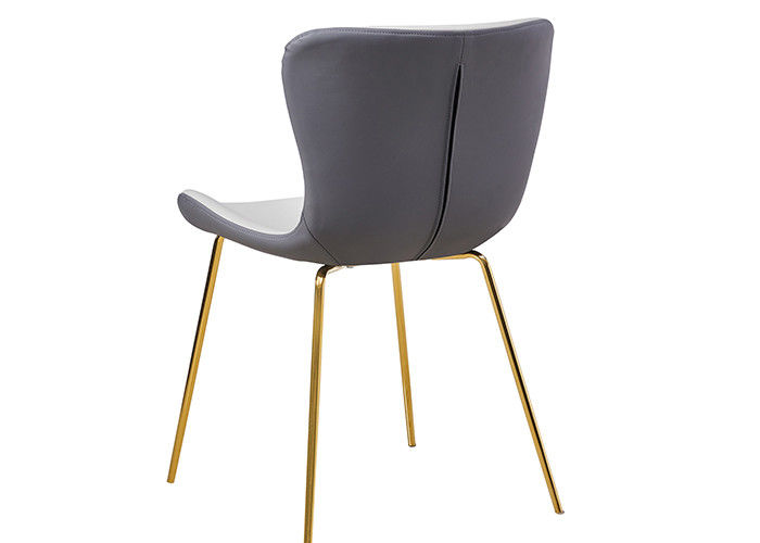 Gray Leather Padded Dining Chairs ohne Armlehne