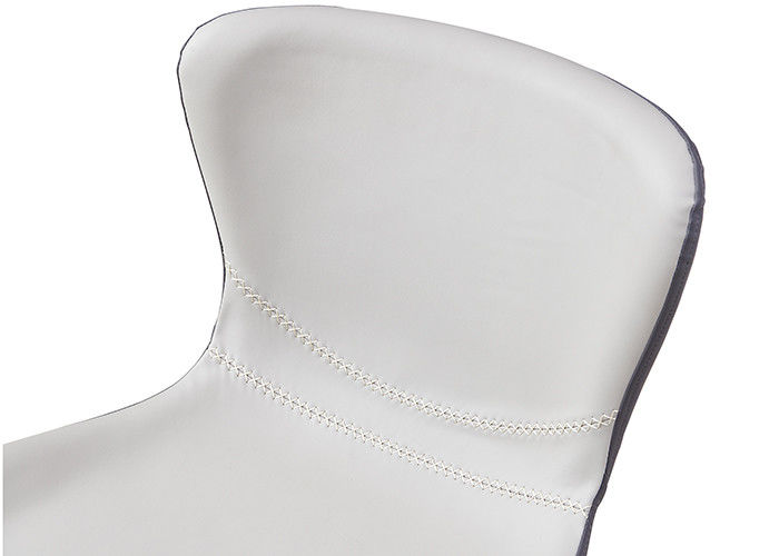 Gray Leather Padded Dining Chairs ohne Armlehne