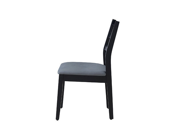 Einfache und stilvolle schwarze gepolsterte Esszimmer-Stühle