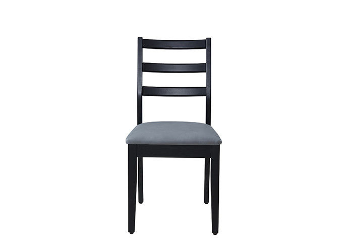 Einfache und stilvolle schwarze gepolsterte Esszimmer-Stühle
