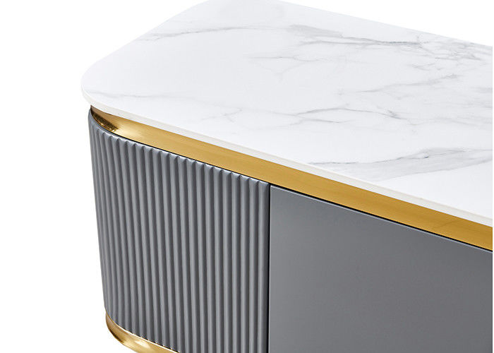 Felsen-Platten-Metallwohnzimmer Fernseheinheits-Couchtisch-Satz