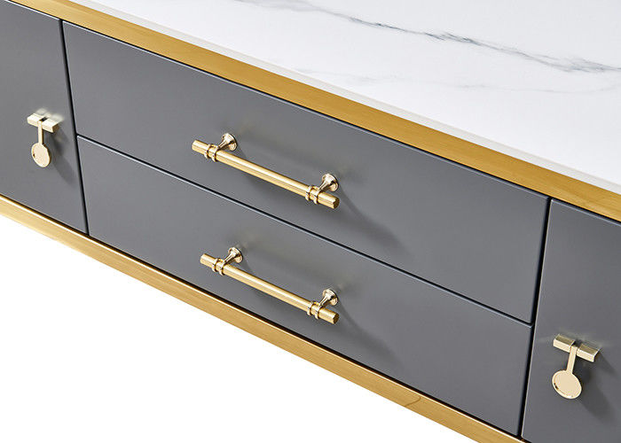 Felsen-Platten-Metallwohnzimmer Fernseheinheits-Couchtisch-Satz