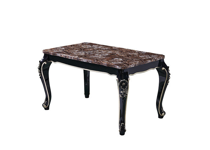 Retro- Luxus-Ebony Restaurant Rectangle Marble Table