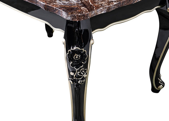 Retro- Luxus-Ebony Restaurant Rectangle Marble Table