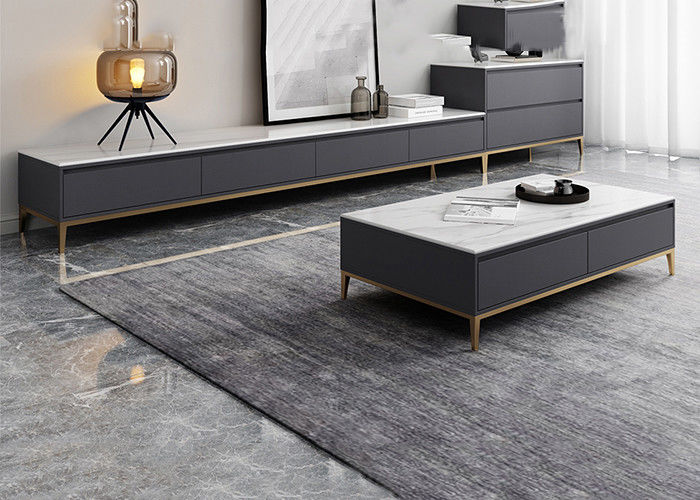 Minimalist Fernseheinheits-zusammenpassender Couchtisch mit Fächern