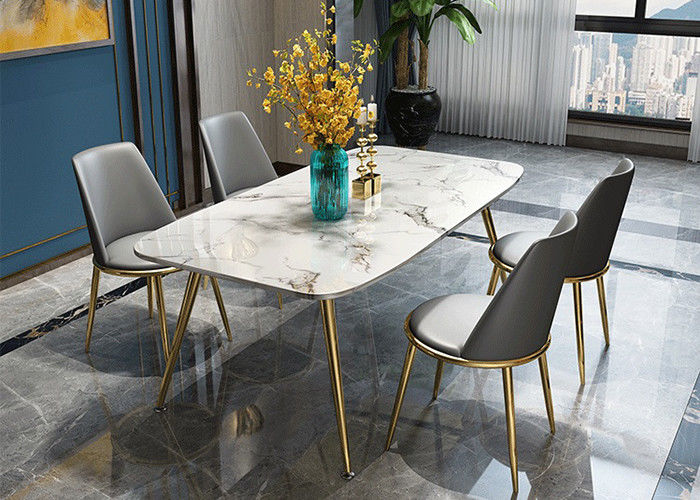 Moderner 140x80x76cm Hauptluxusmarmorspeisetisch