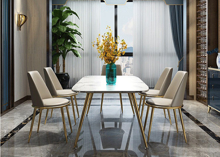 Moderner 140x80x76cm Hauptluxusmarmorspeisetisch