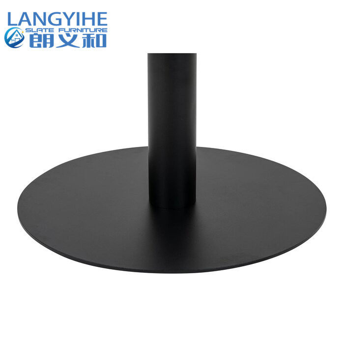 Kleiner runder Marmordurchmesser weiße oberste schwarze Basis-ODM speisetisch-105cm