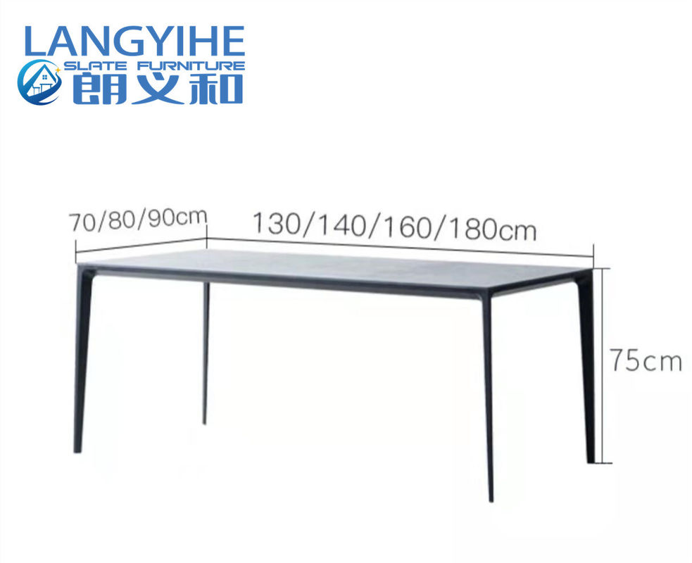Felsen-Platten-Ausgangsunbedeutender Marmor-Speisetisch 130x70cm