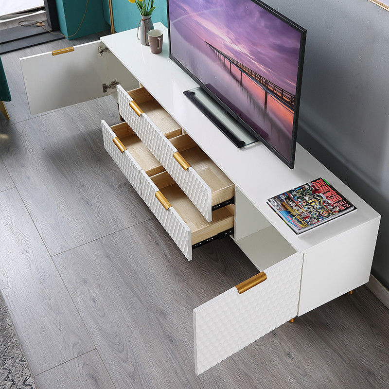 Wohnzimmer-Mitte-Tabelle und Fernsehkabinett-Marmor-Eisen-lange Luxusform