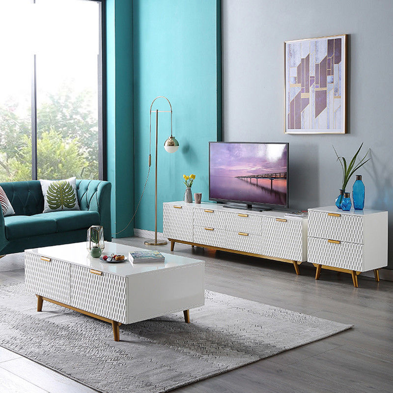 Wohnzimmer-Mitte-Tabelle und Fernsehkabinett-Marmor-Eisen-lange Luxusform