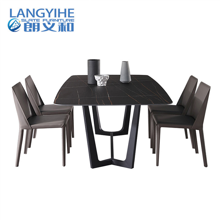 Rechteckige Küchen-Speisetisch künstlicher Dali der Bein-304SS