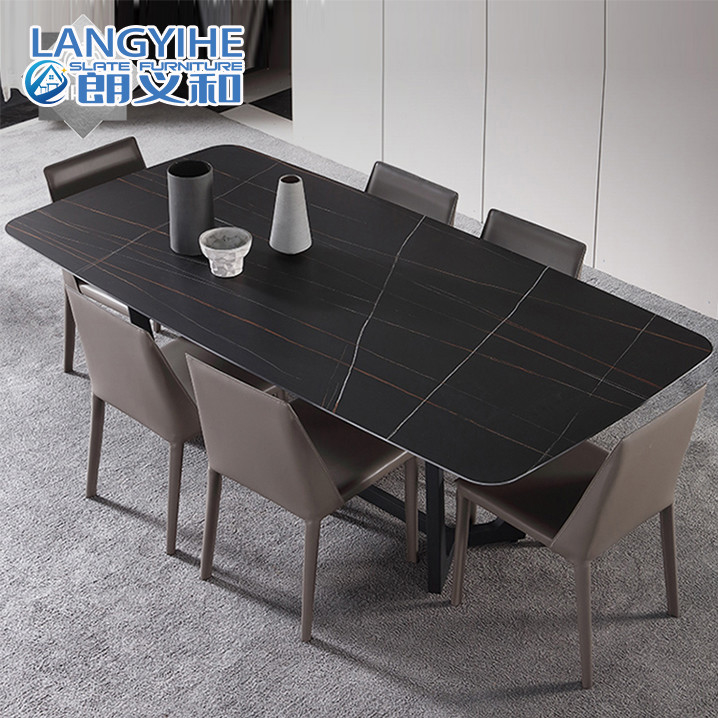 Rechteckige Küchen-Speisetisch künstlicher Dali der Bein-304SS